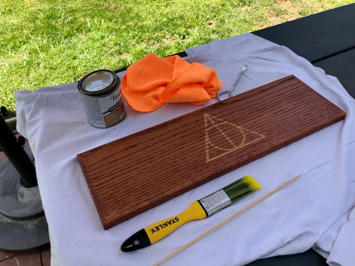 Step 9 — polyurethane coat applied