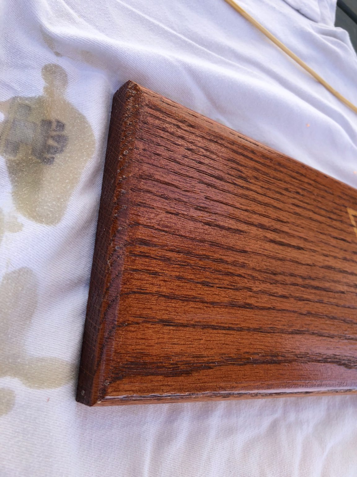 Step 9 — edge bubbles sanded down